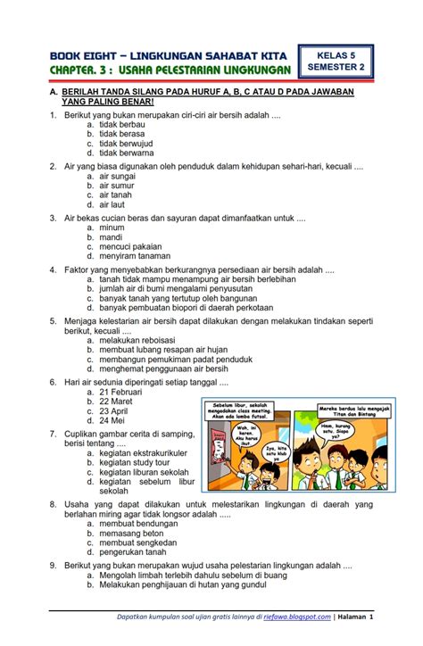 Karakteristik Soal PAT Kelas 5 Tema 8