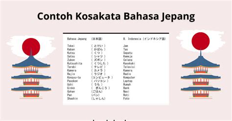 Kosakata Bahasa Jepang Sehari-hari