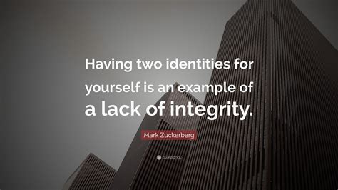 Lack of Integrity