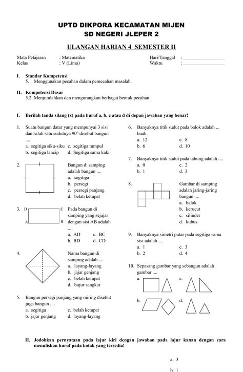 Latihan Soal pilihan