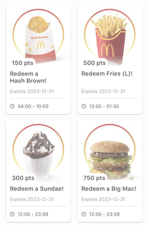 McDonald's Redeem Points