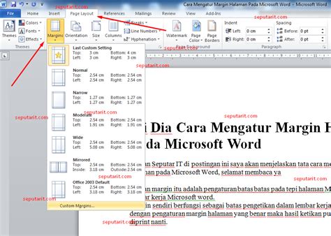 Mengatur layout dokumen di Microsoft Word