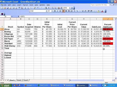 Sheet Excel