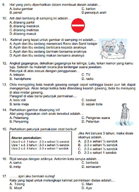 Soal Pas Kelas 4 Indonesia