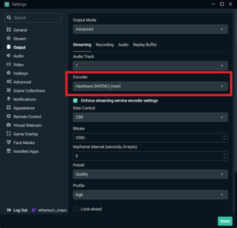 Streamlabs OBS video settings