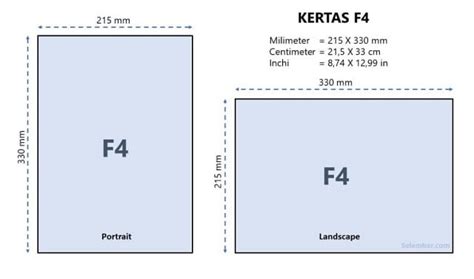 Ukuran F4 di Word