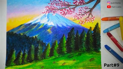Warna Natural untuk Menggambar Gunung Fuji