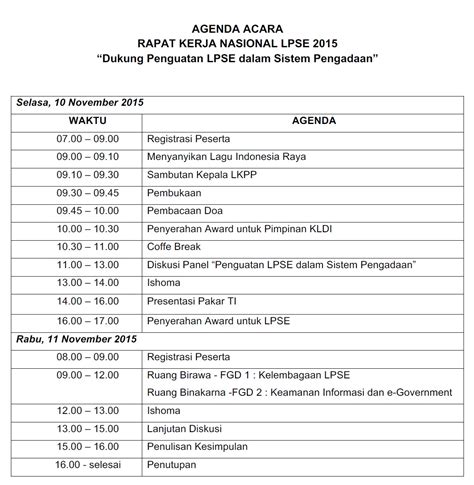 Agenda rapat perusahaan Indonesia
