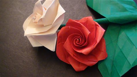 bunga mawar origami