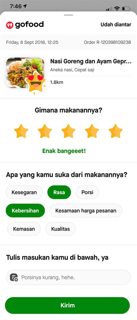 feedback gofood indonesia