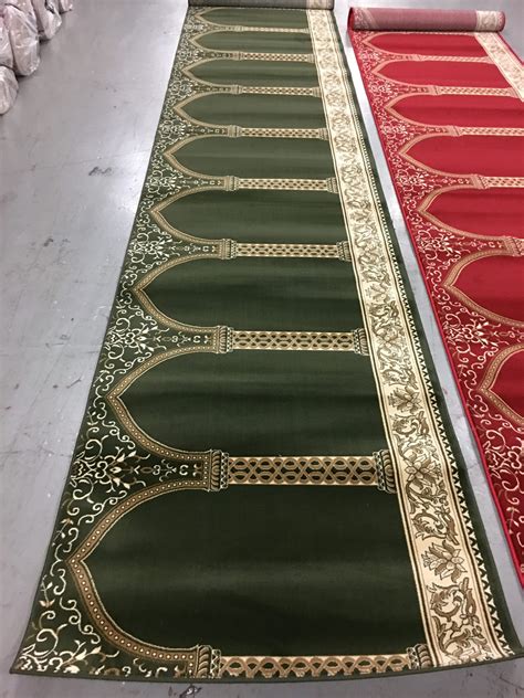 geometric patterns on prayer room carpet