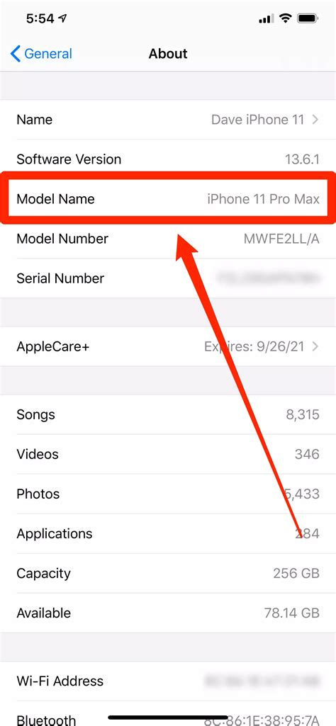 iPhone tampilan belakang model number