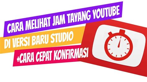 jadwal tayang youtube studio