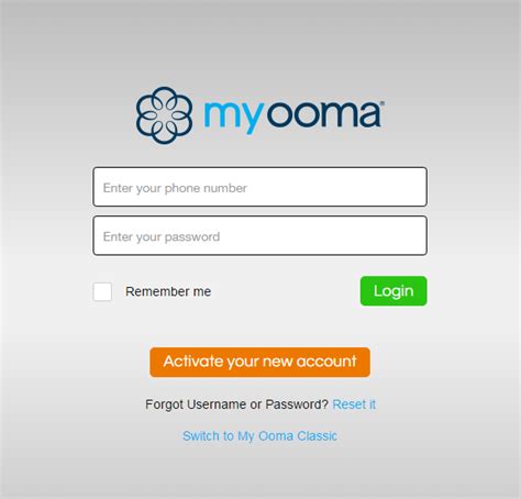 Ooma Account Information