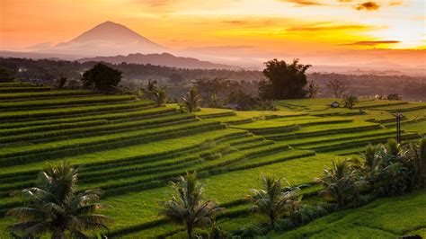 Pemandangan Matahari Terbenam di Indonesia