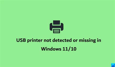 Printer Not Detected