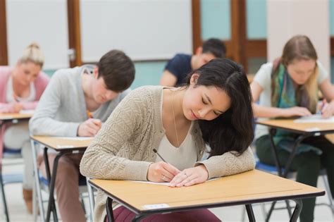 students preparing for exam