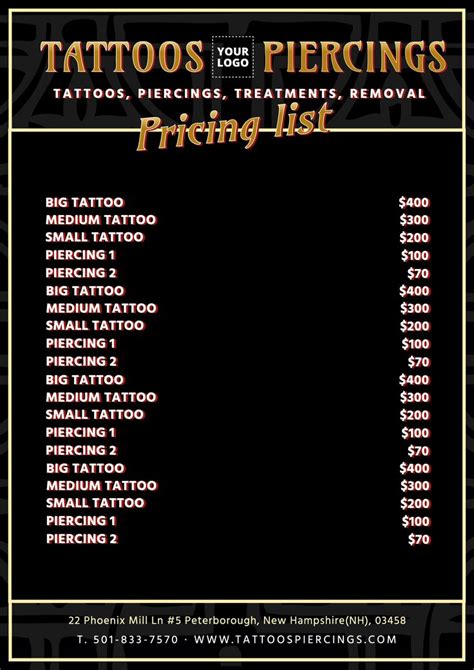 Tattoo Pricing