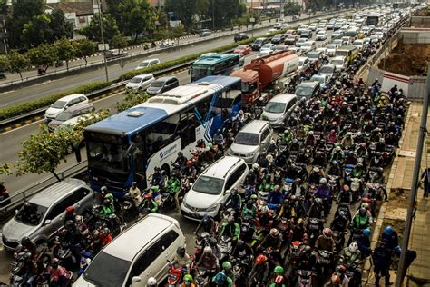 Traffic jam in Indonesia