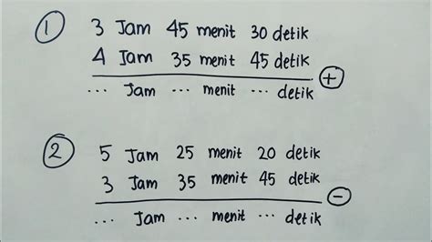 menghitung waktu dengan satuan menit