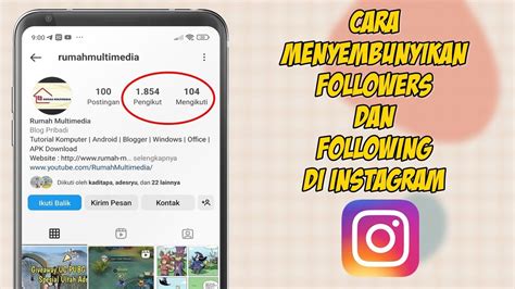 Cara Menyembunyikan Followers dan Following pada Akun Instagram