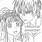 Anime Couple Coloring Pages Of Fruit Basket Kyo And Tohru
