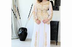 robe orientale caftan mariée arabe doré perlé robes soirée aniiqa mariee semaines sous choisir tableau