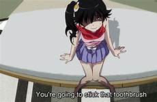 anime gif monogatari girl toothbrush butt series meme reddit imgur kanbaru funny nisemonogatari