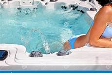 tub hot woman relaxing beautiful jets preview female