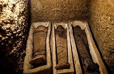 mummies egypt tomb ancient burial found mummy egyptian tombs chambers inside site coffins el afp were buried wrapped stone discover