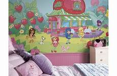 bedroom wall room girls decor picclick saved strawberry shortcake baby nursery