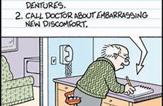 humor funny cartoons getting older aging dentist jokes dental funnies life hygienist health hygiene