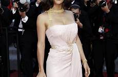 salma hayek cannes dresses dress pink gucci strapless red gown carpet
