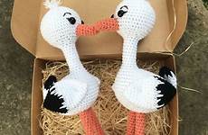 crochet stork