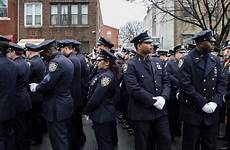 backs blasio funeral cops turn their nypd officer second