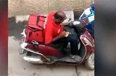 zomato delivery boy viral goes eating food bite takes meant agent