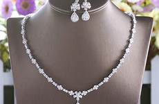 zirconia necklace jewelry women zircon cubic sets bijoux choker charming earrings pendant bridal flower party wedding