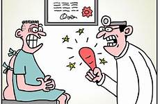 cartoon cartoons exam digital humor gibbleguts funny jokes exams rectal doctor medical prostate visit cancer nurse urology adult anus finger