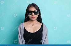 sunglasses portrait asian young beautiful girl