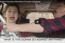 sister brothers trick into worst prank convincing their there apocalypse zombie thinking zombies obtained recorded taken shot had screen city
