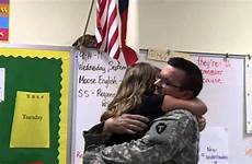 daughter school soldier surprise parents
