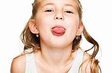 tongue sticking little girls girl stock children portrait only lips