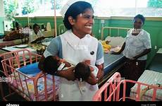 lanka kandy midwife twins born alamy