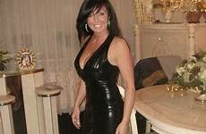 dress hot milf latex slutty leather sexy women older ready old dresses woman brunette tight skirt getting years beautiful cougar