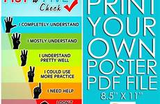 fist five poster pdf etsy classroom