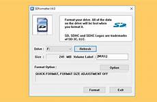 formatter sd card format memory usb drive flash system file