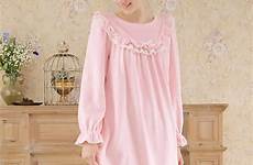 nightgowns pink flannel nightgown homewear nightdress sleepwear