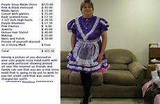 sissy exposed maid dress priceless purple next her