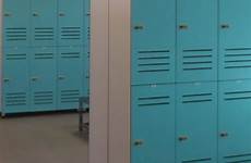 school lockers middle students blue locker