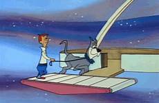 jetsons dog gif treadmill giphy astro george cartoons walking gifs cartoon jetson animated fiction science walk collection tumblr credits end